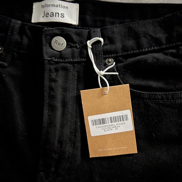 NWT Reformation Julia Crop High Waist Cigarette Jean - Picture 3 of 13